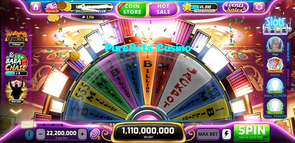 PureBets Casino casino presented on mobile device in Pakistan with slots and live games